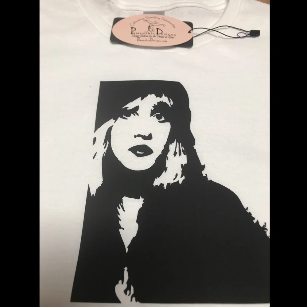 Stevie Nicks Short Sleeve White Tee - Picture 1 of 4